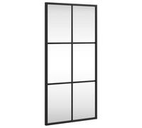 vidaXL Espejo de Pared Rectangular de Hierro Negro 30x60 cm