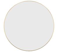 vidaXL Espejo de Pared Redondo Colgante Decoración Dormitorio Salón Sala de Estar Pasillo Tocador Cuarto de Baño Entrada Dorado Ø 60 cm