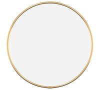 vidaXL Espejo de Pared Redondo Colgante Decoración Dormitorio Salón Sala de Estar Pasillo Tocador Cuarto de Baño Entrada Dorado Ø 30 cm