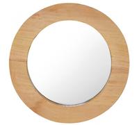Vidaxl Espejo De Pared Redondo Teca 40 Cm Marrón Marrón-40x40