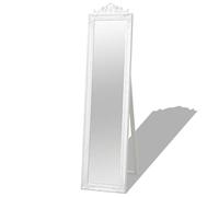 vidaXL Espejo de Pie Estilo Barroco 160x40 cm Color Blanco Espejo Cuerpo Entero