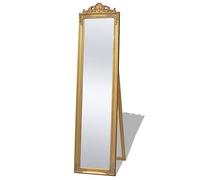 vidaXL Espejo de Pie Estilo Barroco 160x40 Dorado Autónomo Decoración Ornamental