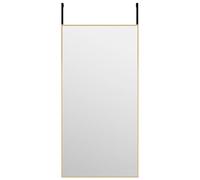 vidaXL Espejo de Puerta Cristal y Aluminio Dorado 40x80 cm