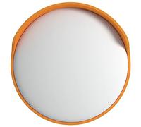 vidaXL Espejo de Tráfico Convexo Exterior Señal Automóvil Garaje Taller Entrada Coche Vehículos Carretera Transporte Policarbonato Naranja Ø30cm