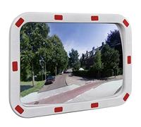 vidaXL Espejo convexo rectangular para el tráfico, con reflectores, 40 x 60 cm