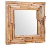 Vidaxl Espejo Decorativo De Teca 60x60 Cm Cuadrado