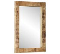 vidaXL Espejo de Vidrio y Madera Maciza de Mango 70x50 cm