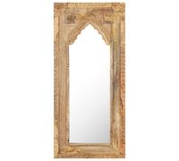 vidaXL Espejo Maquillaje Cuarto de Baño Aumento Muebles Mobiliario Pasillo Decoración Adorno Habitación 50x3x110 cm Madera de Mango