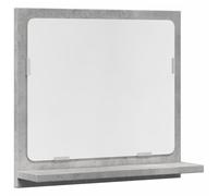 vidaXL Espejo Mueble baño Madera ingeniería Gris hormigón 40x11x37 cm, Armario con Espejo, Espejo con Armario, Armario con Espejo de tocador