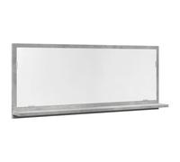 vidaXL Espejo Mueble baño Madera ingeniería Gris hormigón 90x11x37 cm, Armario con Espejo, Espejo con Armario, Armario con Espejo de tocador