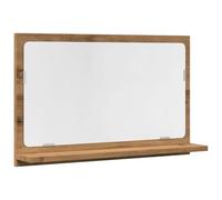 vidaXL Espejo Mueble baño Madera ingeniería Roble Artisan 60x11x37 cm, Armario con Espejo, Espejo con Armario, Armario con Espejo de tocador