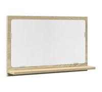 vidaXL Espejo Mueble baño Madera ingeniería Roble Sonoma 60x11x37 cm, Armario con Espejo, Espejo con Armario, Armario con Espejo de tocador