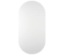 vidaXL Espejo ovalado de pared sin marco, color blanco, 100 x 50 cm, decoración del hogar para dormitorio, sala de estar o vestidor