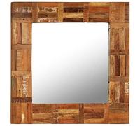 vidaXL Espejo Pared Madera Maciza 60x60cm Mueble Decoración Adorno Salón Hogar