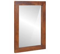 vidaXL Espejo Rectangular con Espejo Marrón y Plata 50 x 2,5 x 70 cm, Espejo de Pared para baño, diseño Rectangular, Ideal para arreglarte, con Reflejo nítido y Estilo en casa