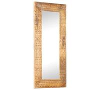 vidaXL Espejo Tallado a Mano Madera Maciza de Mango 110x50x2,5 cm