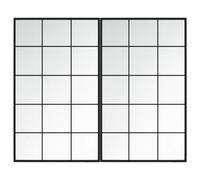 vidaXL Espejos de pared 2 uds Metal negro 100 x 60 cm