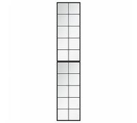 vidaXL Espejos de Pared 2 uds Metal Negro 100x40 cm