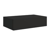 vidaXL Estante con cajón de Pared MDF Negro 40x23,5x10 cm