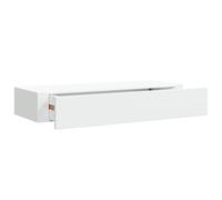 vidaXL Estante con Cajón de Pared Repisa Flotante Balda Estantería Armario Salón Exhibición Colgante Decoración Blanco MDF 60x23,5x10 cm