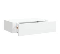 Estante con cajón de pared blanco MDF 40x23,5x10 cm