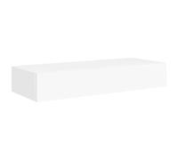 vidaXL Estante con Cajón de Pared Repisa Flotante Balda Estantería Armario Salón Exhibición Colgante Decoración Blanco MDF 60x23,5x10 cm