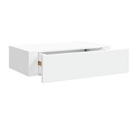 vidaXL Estante con Cajón de Pared Repisa Flotante Balda Estantería Armario Salón Exhibición Colgante Decoración Blanco MDF 40x23,5x10 cm