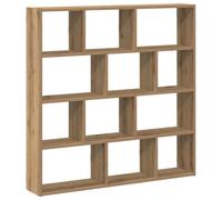 vidaXL Estante Cubo de Pared 12 Compartimentos Madera Roble Artisan, Estante Cubo Flotante, estantería Caja Flotante, Estante Cubo Colgante