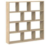 vidaXL Estante Cubo de Pared 12 Compartimentos Madera Roble Sonoma, Estante Cubo Flotante, estantería Caja Flotante, Estante Cubo Colgante