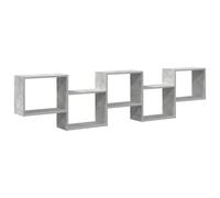 vidaXL Estante Cubo de Pared 5 Compartimentos Madera Gris hormigón