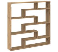 vidaXL Estante Cubo de Pared 7 Compartimentos Madera Roble Artisan, Estante Cubo Flotante, estantería Caja Flotante, Estante Cubo Colgante