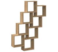vidaXL Estante Cubo de Pared Madera ingeniería Roble 90x15x119,5 cm