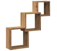 Estante Cubos Pared Madera Ingeniería Roble Artisan 68x15x68 Cm Vidaxl