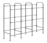 vidaXL Estante de Almacenamiento para 9 Cajas Unidades de Estantería de Almacén Garaje Organizador Colocar Comestibles Bebidas Acero Plata