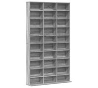vidaXL Estante de CD Estantería de Almacenaje Armario Expositor Librería Libros Colección de Música Madera Contrachapada Gris Sonoma 102x23x177,5 cm