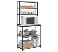 vidaXL Estante de Cocina Gris Sonoma 80 x 40 x 168 cm, Estantería Moderna para Cocina, diseño Rectangular, Gran Capacidad de Almacenamiento, Organizador Urbano Resistente