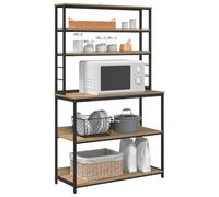 vidaXL Estante de Cocina Roble Artesanal 100 x 40 x 168 cm, Amplio Espacio, estantes Elegantes, estantería Rectangular, Muebles duraderos, organizadores urbanos, Almacenamiento práctico