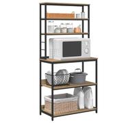 vidaXL Estante de Cocina Roble Artesanal 80 x 40 x 168 cm, Amplio Espacio, estantes Elegantes, estantería Rectangular, Muebles duraderos, organizadores urbanos, Almacenamiento práctico