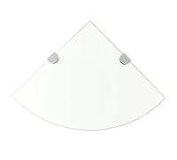 vidaXL Estante de Esquina con Soporte Cromados Dimensiones 25x25 cm Color Claro