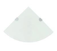 vidaXL Estante de Esquina con Soporte Cromados Dimensiones 35x35 cm Color Blanco