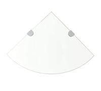 vidaXL Estante de Esquina con Soporte Cromados Dimensiones 35x35 cm Color Claro