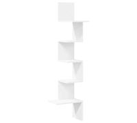 vidaXL Estante de Esquina de Pared Madera contrachapada 32x32x127,5 cm, Estante de Pared, Estante montado en Pared, Estante de Pared