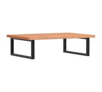 vidaXL Estante de Lavabo de Pared de Acero y Madera Maciza de Haya