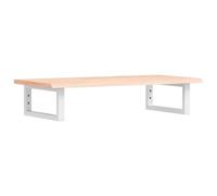 vidaXL Estante de Lavabo de Pared de Acero y Madera Maciza de Roble, Estante de Lavabo Flotante, Estante de Lavabo de encimera colgado en la Pared, Estante de Lavabo colgado en la Pared