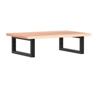 vidaXL - Estantería para lavabo de pared (acero y madera de roble macizo)