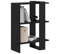 vidaXL Estante de Libros Roble Negro 52 x 25 x 71,5 cm, Sala de Estar, Rectangular, diseño Moderno con soluciones de Almacenamiento, Muebles estilosos, Asientos cómodos, Uso versátil