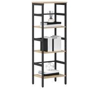 vidaXL Estante de Libros Roble Sonoma 40 x 29,5 x 115 cm, Estantería de Oficina en casa, Unidad de Acero Rectangular, mobiliario Moderno y Duradero, Organizador de Libros