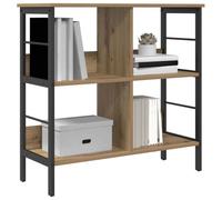 vidaXL Estante de Libros Roble Artesanal 82 x 32 x 79 cm, Estantería Industrial Rectangular, con Mucho Espacio, Ideal para tu Oficina en casa, Sala o Estudio