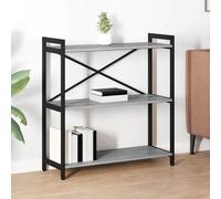 vidaXL Estante de libros 80 x 30 x 85 cm, Estantería industrial , de almacenamiento resistente, organizador en niveles para sala y oficina