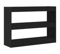 vidaXL Estante de Libros como Separador de ambientes en Roble Negro 100 x 30 x 72 cm, Hecho de Madera compuesta. Es una estantería Independiente Ideal para la Sala de Estar o la Biblioteca